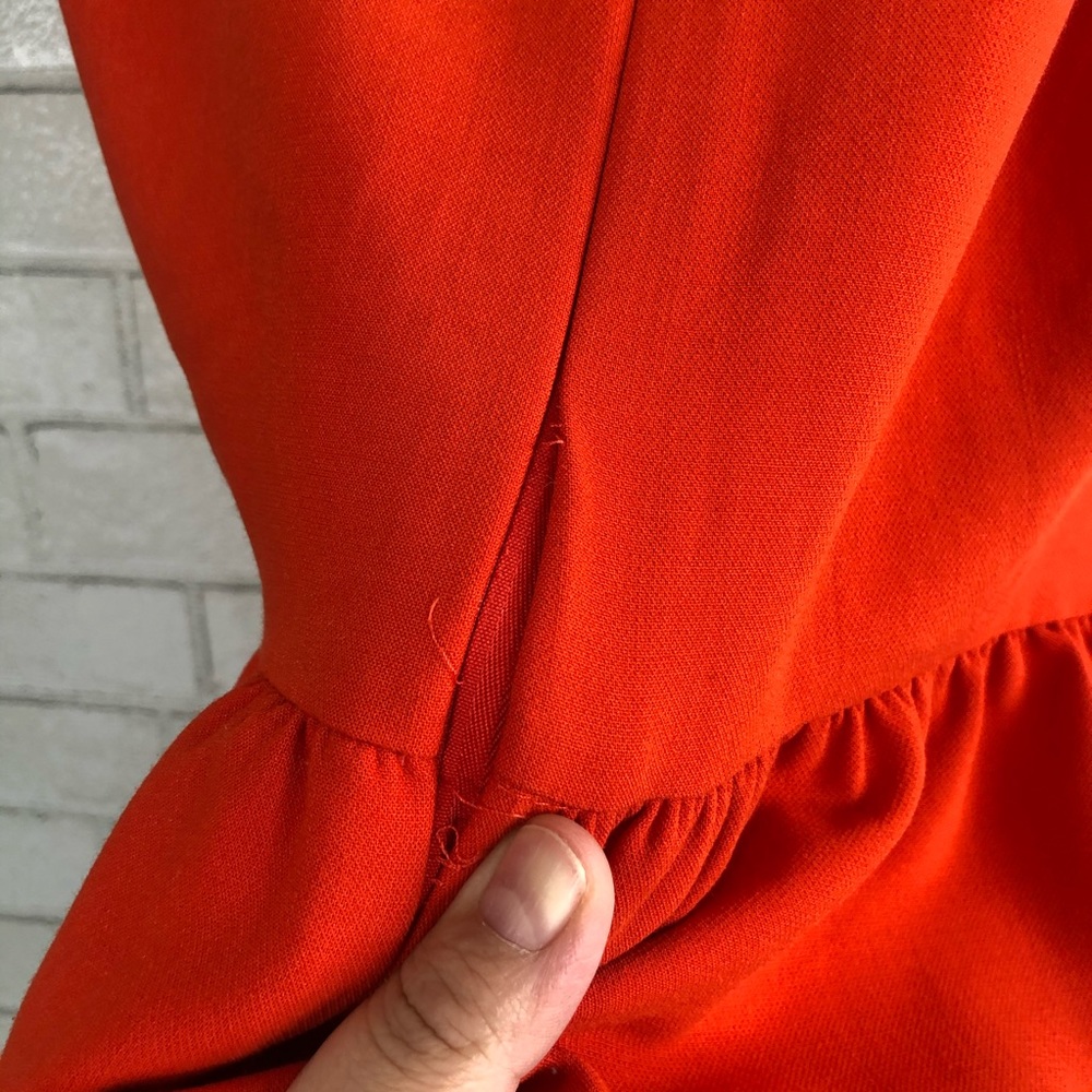 Trina Turk Orange Peplum Tank Top - Picture 6 of 8